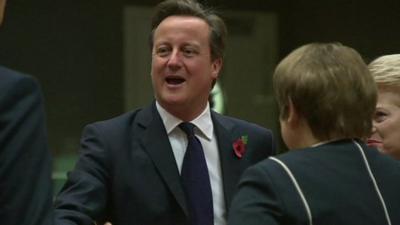 David Cameron in Brussels