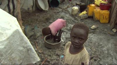 Children in UN refugee camp, South Sudan