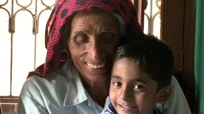 Mother with her daughter in India