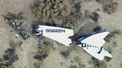 Wreckage of Virgin's SpaceShipTwo