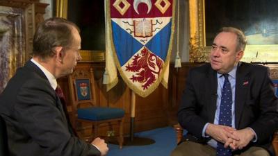 Andrew Marr and Alex Salmond MSP, First Minister of Scotland