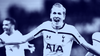 Tottenham Hotspur's Harry Kane celebrates his first Premier League goal