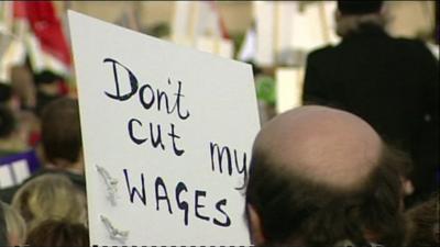 Poster in equal pay protest