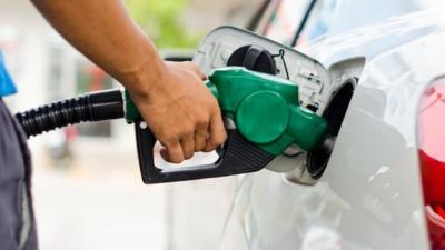 Petrol pump in a car