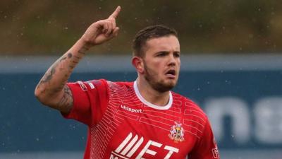 Portadown's Darren Murray opens the scoring against Institute