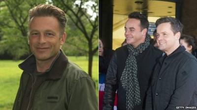 Chris Packham (left) and Ant and Dec (right)