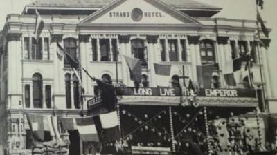 Black and white image of Yangon