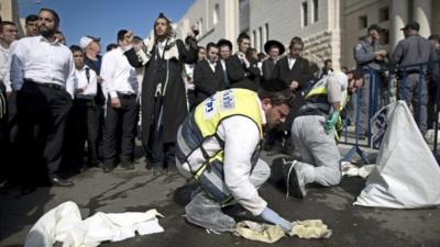 Aftermath of attack on synagogue