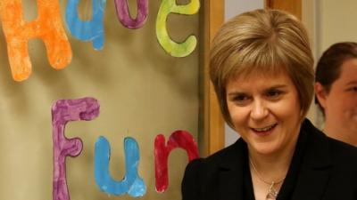 Nicola Sturgeon at Royal Hospital for Sick Children, Edinburgh