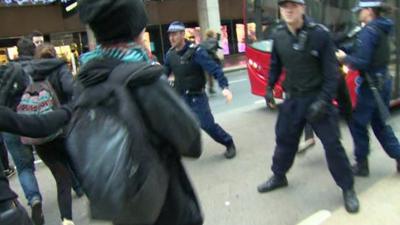 Student protest in London