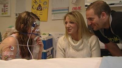 Chloe Beaney and her parents