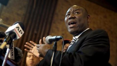 Attorney Benjamin Crump speaks during a press conference