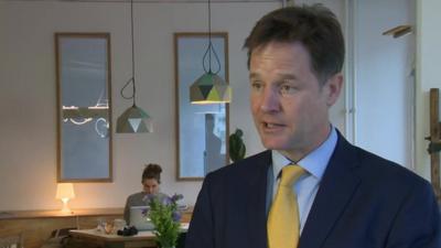 Deputy prime minister Nick Clegg