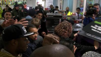 Crowds in an Asda