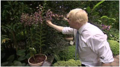Boris Johnson at Singapore Botanic Gardens