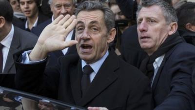 Nicolas Sarkozy after voting - 29 November