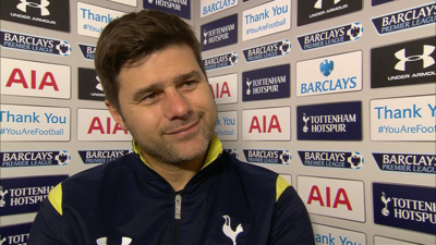 Tottenham Hotspur manager Mauricio Pochettino says his side "are brave and have character" after they came from behind to beat Everton 2-1 at White Hart Lane.