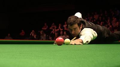 Ronnie O'Sullivan makes a break of 106 to take the fifth frame and control of his second round match with Peter Lines at the UK Snooker Championships