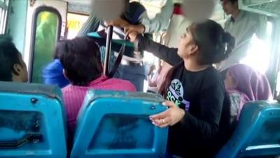 phone video of the incident on the bus