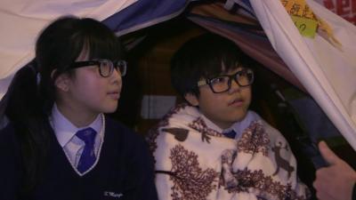 Student protesters in Hong Kong