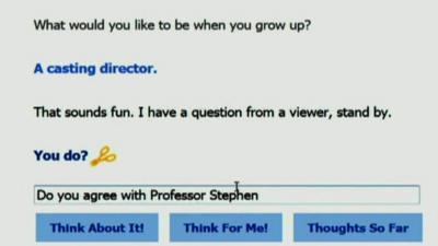 Screenshot of the conversation between Cleverbot and Philippa Thomas