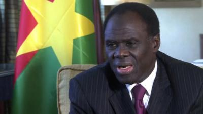 Burkina Faso's interim president Michel Kafando