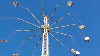 Sky Swing ride in Cardiff's Winter Wonderland