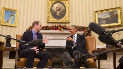 Prince William and Barack Obama