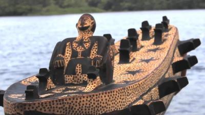 Carving of a boat