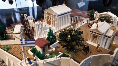 A Lego model of the Acropolis hill