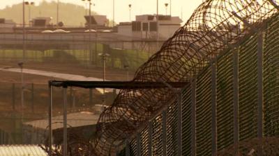 View of Guantanamo Bay prison