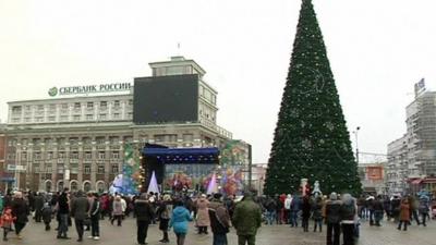 Christmas tree in Donetsk