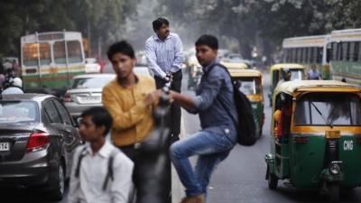 Busy Delhi street