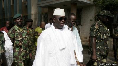 File pictures of The Gambia's president Yahya Jammeh