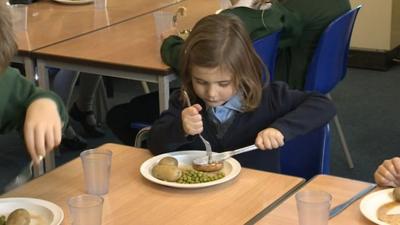 Pupil at Middlezoy Primary School in Somerset