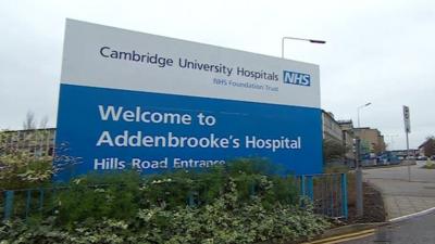 Addenbrooke's hospital sign