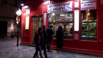 Falafel cafe in Paris