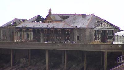 Birnbeck Pier in Weston-super-Mare closed to the public in 1994