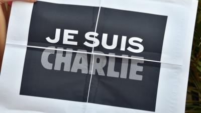 A 'Je suis Charlie' sign