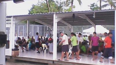 Asylum seekers inside the Manus Island detention centre, Papua New Guinea, January 13 2015