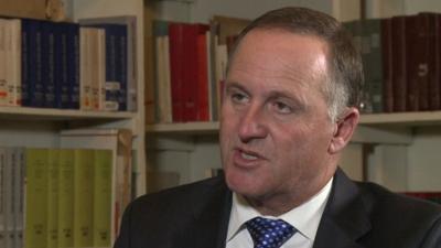 New Zealand prime minister John Key in BBC interview