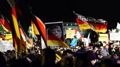 Pegida rally in Dresden