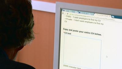 Woman working at computer