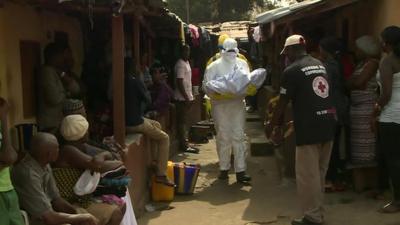 Ebola workers in Sierra Leone