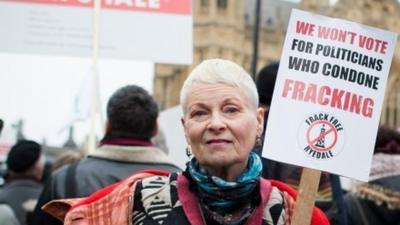 Vivienne Westwood at anti-fracking rally