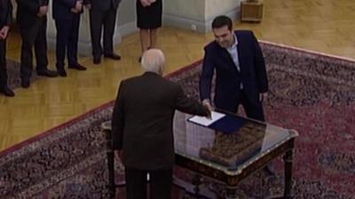 Alexis Tsipras sworn in as Greek PM