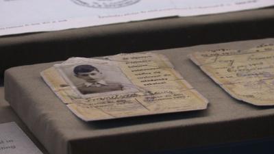 The ID card of a Jewish boy from Oswiecim in the 1930s