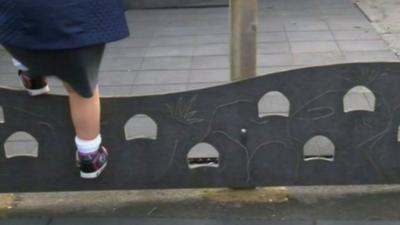 Child playing at a school