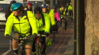 Cyclists in London