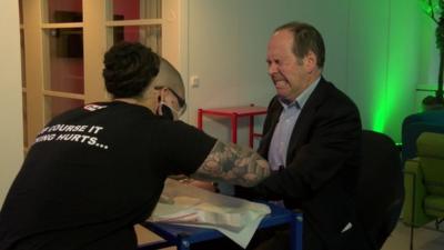 Rory Cellan-Jones having chip implanted